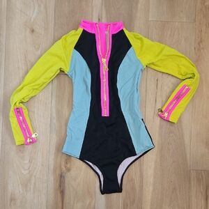80s Style Swimsuit / Aerobics Suit Size 6